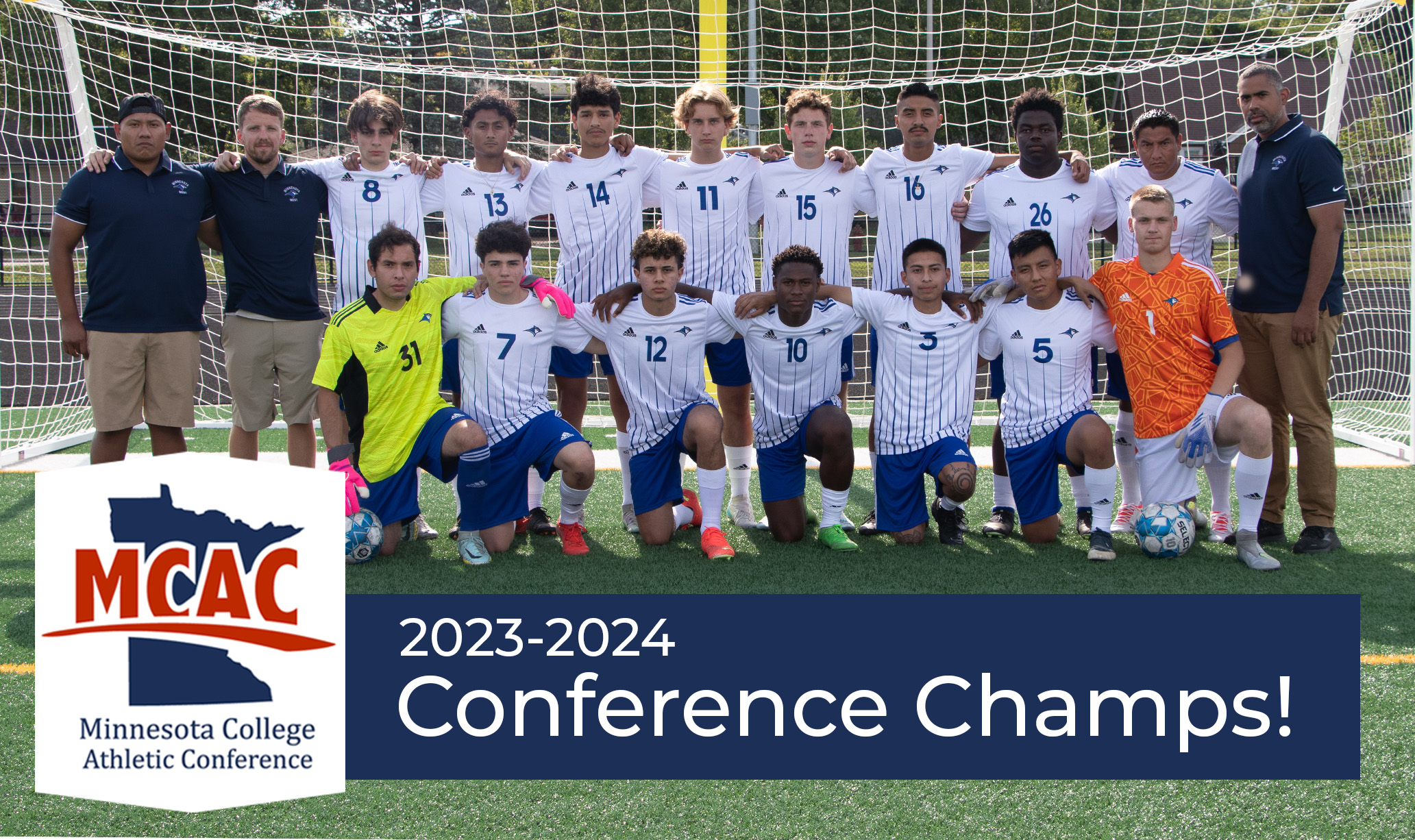 Minnesota West Men's Soccer Conference Champs after victory against Riverland